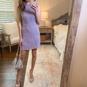 Purple mini dress wedding guest dress